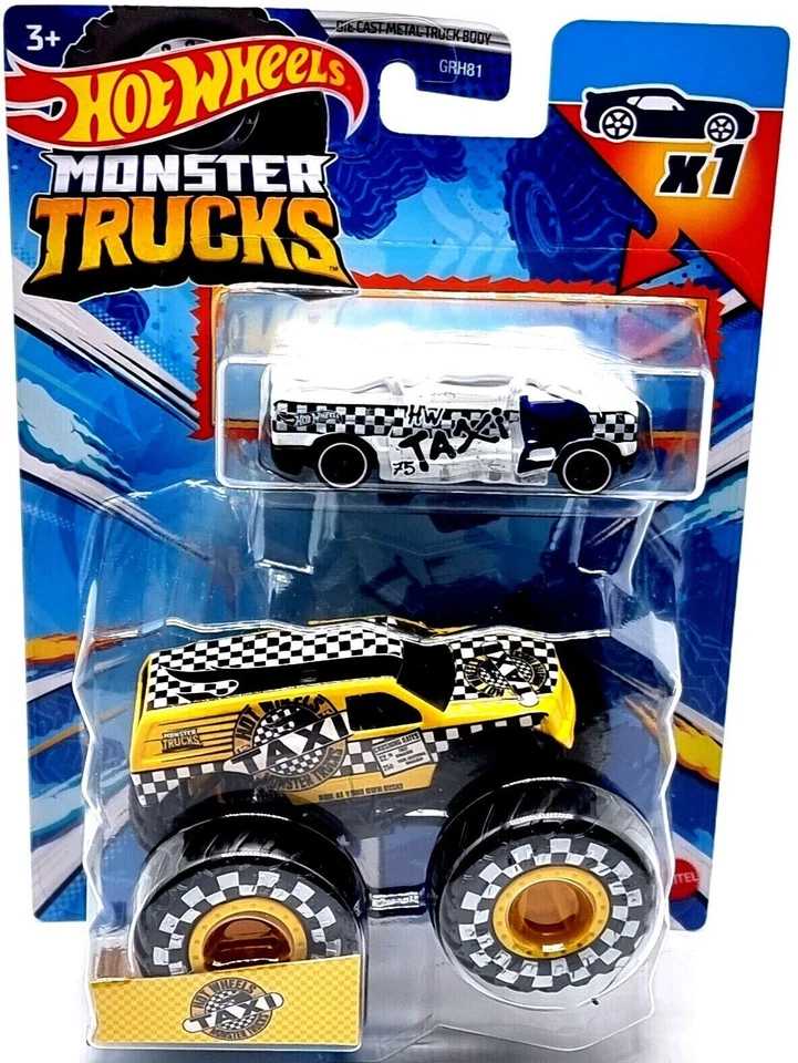 HOT WHEELS - MATTEL TAXI - Doppel Pack Monster Trucks HW Hot Wheels Mattel Die-cast 1:64 Auto