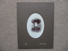 Victorian Lady in a hat, a Spalding, Lincs resident. Beales photographic Studio.