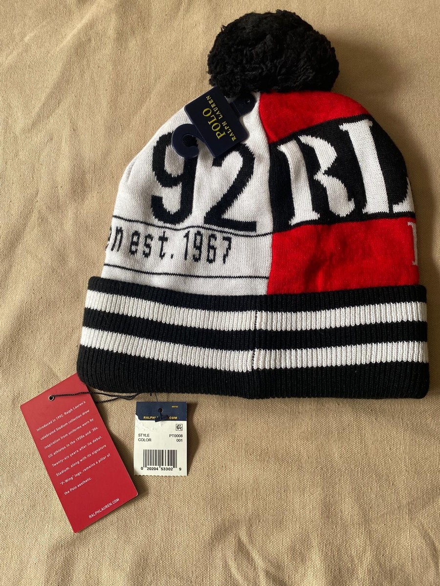 Polo Ralph Lauren 92RL Stadium RL68 P-Wings Skull Hat Pom