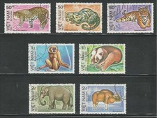 VIET NAM # 1363-1369 Used ENDANGERED ANIMALS