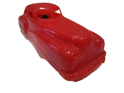 Vintage Red Thomas Streamlined Sedan 4.5'' Plastic Car Made In USA I-133