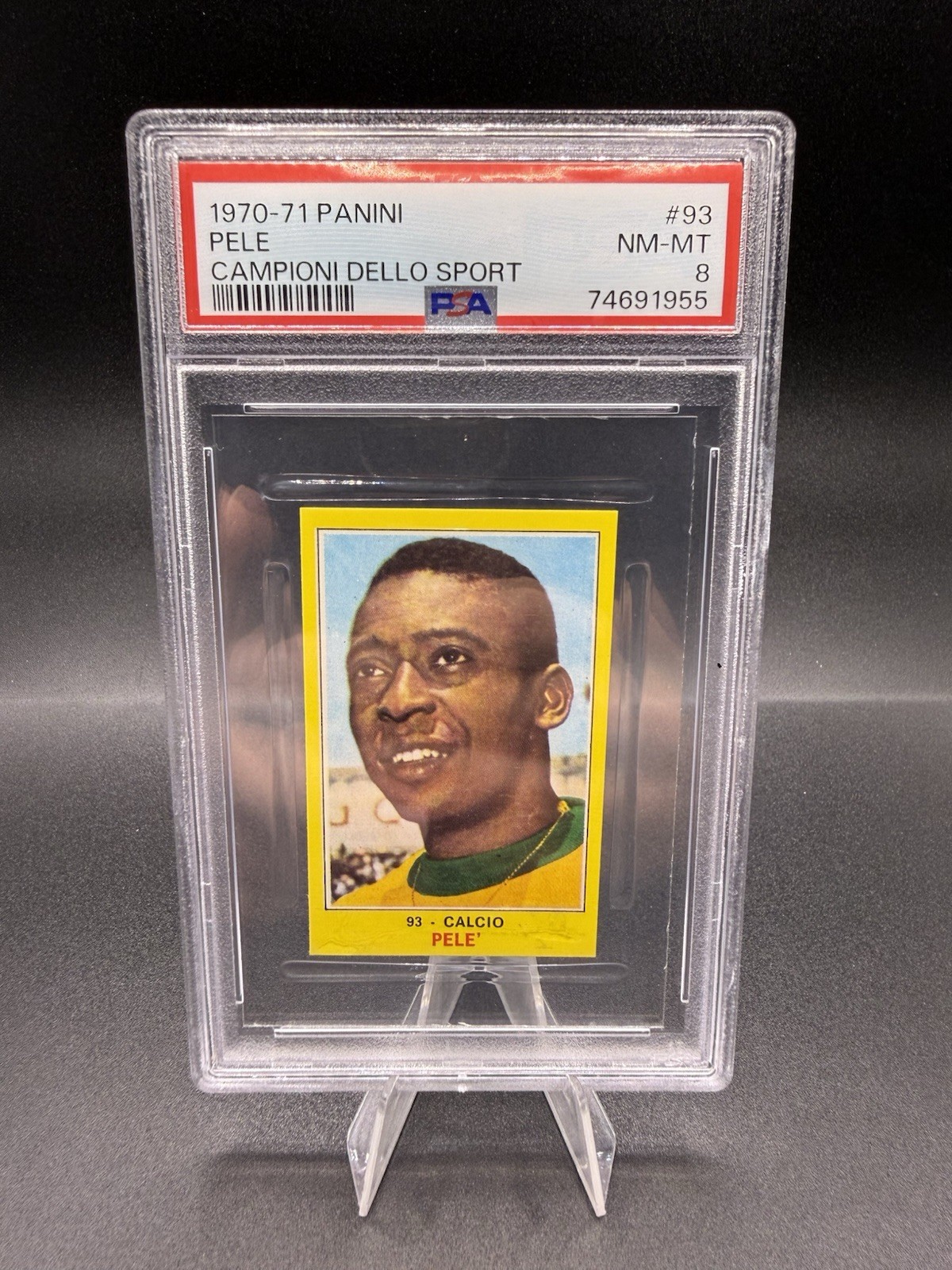 Pele 1970 Panini Campioni Dello Sport #93 PSA 8 NM-MT Brazil Looks Nice!