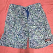 Vineyard Vines Men s Blue/Green Fish Print Sw...