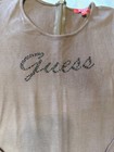 GUESS Brown Ribbed Cotton Long Sleeve Romper Slim Fit Zip Rhinestone Logo M — photo 2