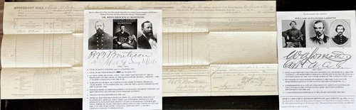 CIVIL WAR UNION COLONEL SURGEON WOUND PHOTOGRAPHER DR BONTECOU DOCUMENT SIGNED