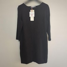 INES DE LA FRESSANGE Merino Wool Dress L Black New