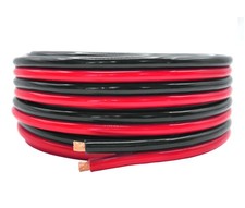 10 Gauge 100 Copper 50ft Red  50ft Black Bonded Cable - True AWG Spec Stran...