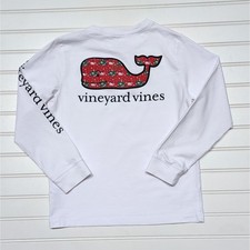 Vineyard Vines Kids Holiday Whale Long Sleeve Pocket T-Shirt