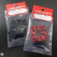 USUKANI Aluminum Fan Cover (30mm) Black & Red Set of 2