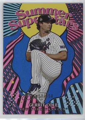 2025 Topps Series 2 Summer Superstars Blue Foil 93/150 Gerrit Cole #SS-47 ii1
