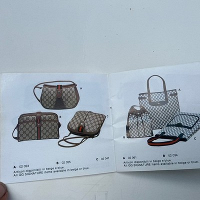 VINTAGE Gucci Accessory Collection Mini Catalog Booklet 1980s