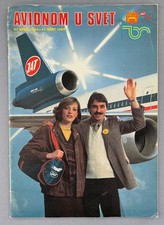 JAT Yugoslav Airlines Avionom u svet 1984–1985 Airline Travel Brochure DC-10
