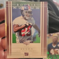 Upper Deck 2001 Rookie Watch Will Allen #267 New York Giants NFL Rookie Card. rookie card picture
