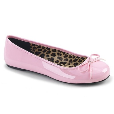 Sale ANNA-01 Pleaser Erwachsenen Ballerinas Schuhe Schleife babypink Lack Gr 40