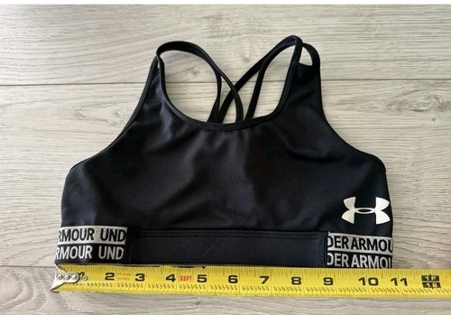 Under Armour Black Racerback Sports Bra - Girl/Youth Size YLG/JG/G New With Tags - Picture 3 of 4