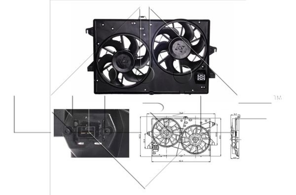 LüFter MotorküHlung NRF 47003 FüR Mondeo B4Y B5Y BWY Ford 12V 310/310W 3 Turnier-image