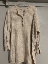Intimately Free People cream oversized boho cottage core sweater woman  s size S