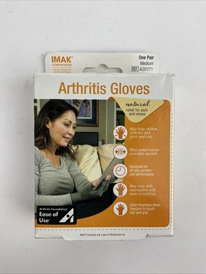IMAK Compression Arthritis Gloves Medium One Pair