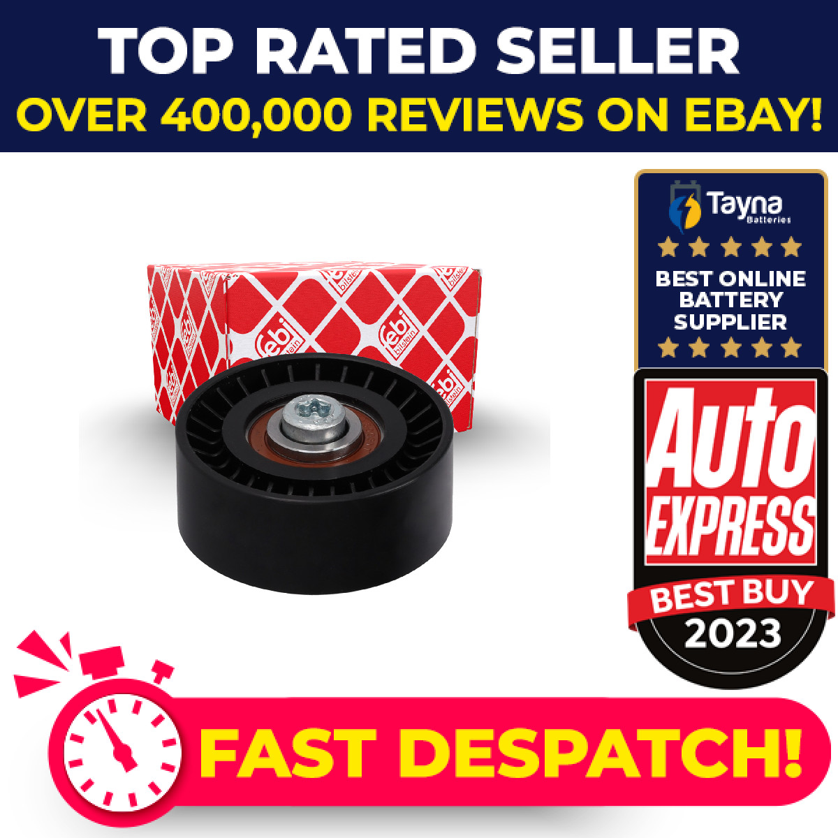 Timing Belt Guide Pulley 176370 Febi 4805176 096440326 96440326 Quality New