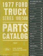 1977 Ford Truck 100-500 Series Parts Book
