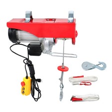 Mini Electric Hoist 2200lbs 14ft Wired Remote Control 1600W 110V Crane Winch