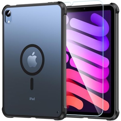 Case for iPad mini 7 2024 with Kickstand and Shockproof Protection, Black
