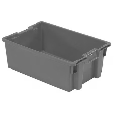 Orbis Gs6040-27 Grey Hang & Stack Storage Bin, Plastic, Gray, 10 3/4 In H, 15