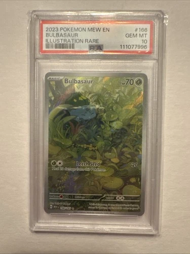 Pokémon TCG Bulbasaur 151 Illustration Rare Card 166/165 PSA 10
