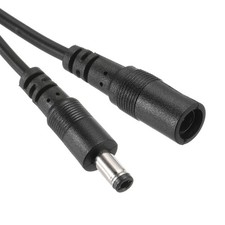 2PCS 3.28ft Black DC Power Extension Cable 5.5mm x 2.1mm