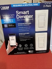 Feit Electric Smart Wi-Fi Dimmer Switch 2-Pack - Works w Alexa, Google, Siri NEW