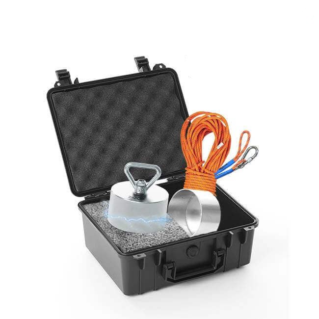 Pack complet aimant de pêche 360° Beast 1400kg avec corde nylon