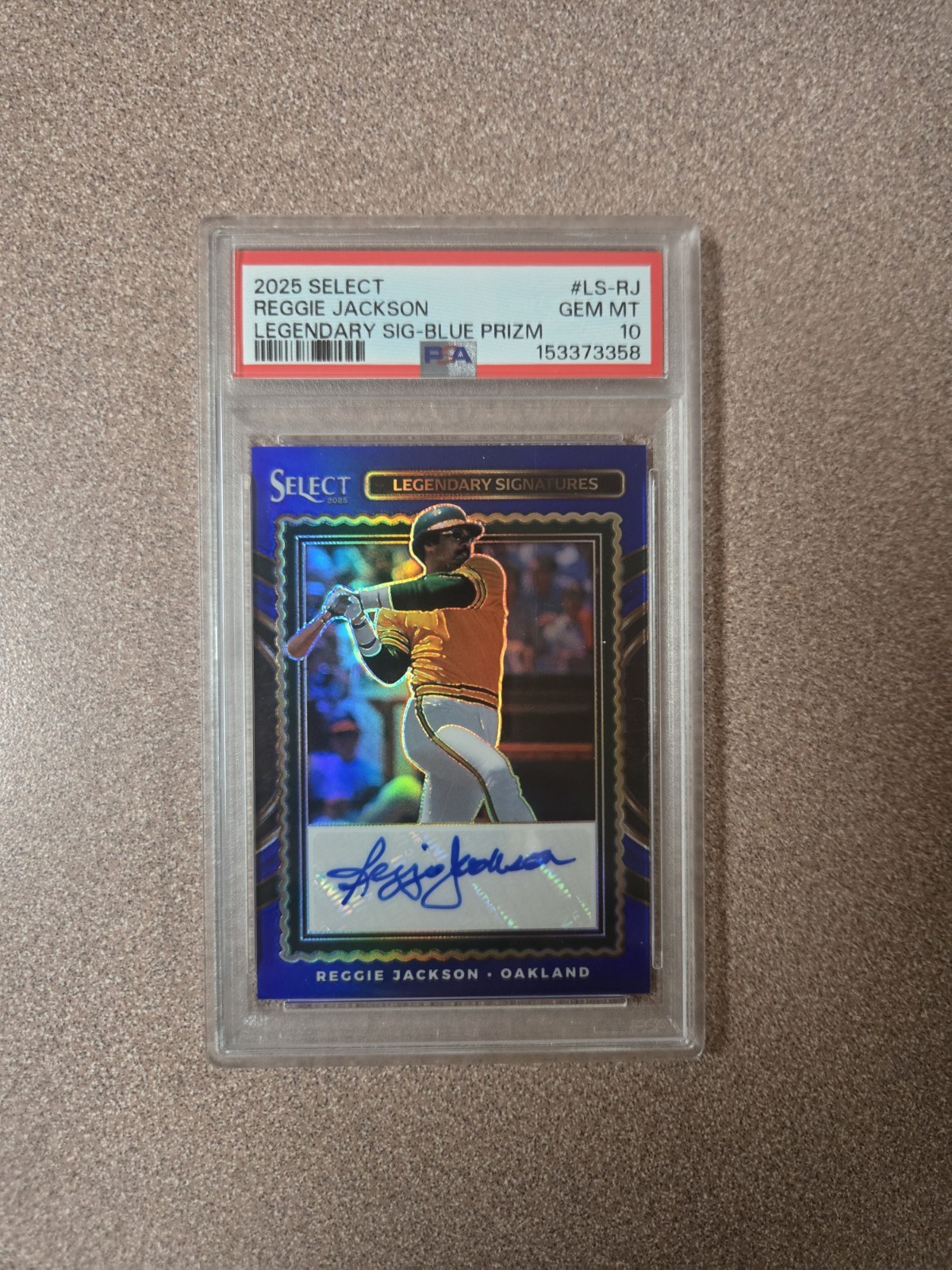 2025 Select Reggie Jackson Legendary Signatures Autograph Blue Prizm /49