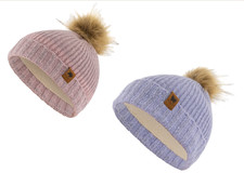 SALT AND PEPPER  Strick Mütze reflektierend rosa oder lila , Größe wählbar