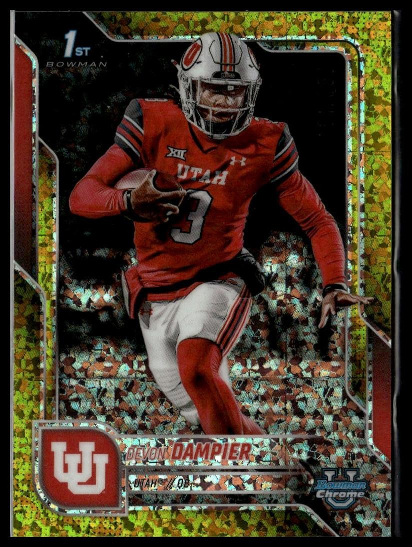2025 Bowman University Chrome #3 Devon Dampier Yellow Mini-Diamond #/350