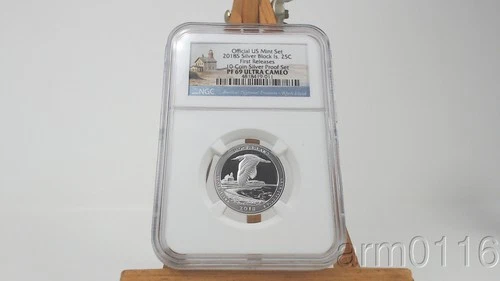 2018S US COIN MINT SET NGC PF69 FIRST ULTRA CAMEO SILVER WASHINGTON BLOCK ISLAND