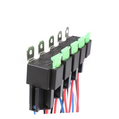 5 Pack Fuse Relay Switch Harness Kit SPST 5 Pin 12V 30A *mz