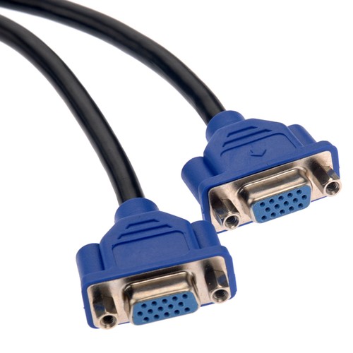 -59 59-Pin Male to Dual Female Y Splitter Video Adapter Cable for - 第 3/5 張圖片