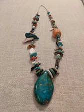 Vintage Native American Turquoise Treasure Necklace