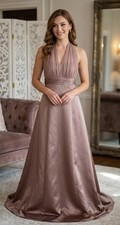 NWT David's Bridal Satin  Chiffon Formal Gown Women's Size 6