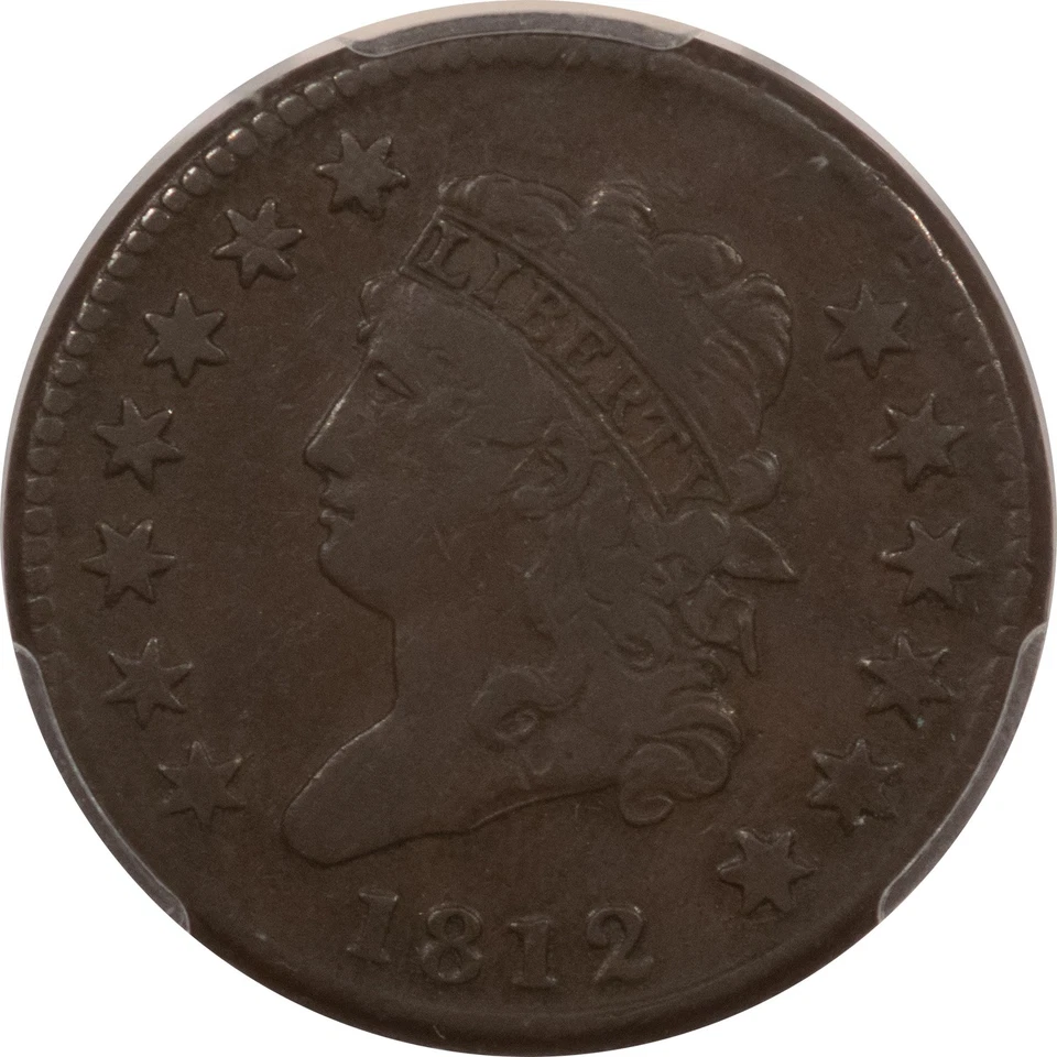 1812 CLASSIC HEAD LARGE CENT, SMALL DATE - PCGS VF-25, VERY NICE QUALITY! - Image 2 of 3