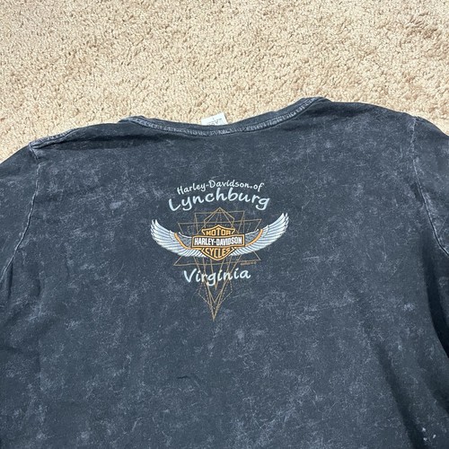 Women’s Vintage Y2K Harley-Davidson Graphic T-shirt, Double Sided, Size Large - Bild 6 von 6