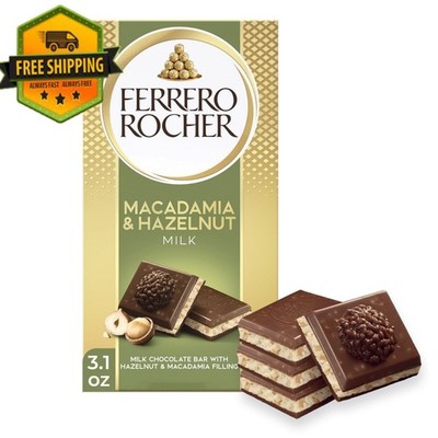 Ferrero Rocher  Macadamia Chocolate Bar, 3.1 oz