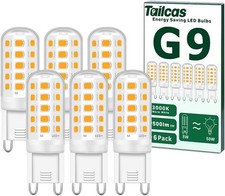 Tailcas G9 Led Light Bulbs, 5W Warm White, Equivalent to 40W-50W Halogen, 500lm
