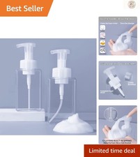 2-Piece Foaming Soap Dispenser Set, 17 oz BPA-Free Lockable for Home Use