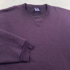 Vintage Russell Athletic Sweatshirt Men Medium Purple Plum Blank Y2K Dri Power