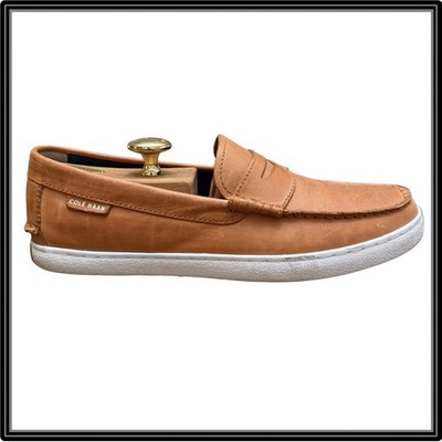 Cole Haan Nantucket Grand OS Moc Toe Tan Leather Penny Loafer 8M Casual Slip On