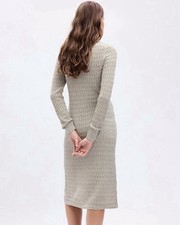 NWT Gap Textured Midi Sweater Dress - Heather Gray - Size L