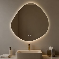 LED Bathroom Mirror with Lights, 30 x 30 Inch Led Bathroom Vanity Mirror for