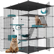 Large Cat Cage Enclosure Indoor DIY Cat Playpen Pet Home Small Animal House Deta
