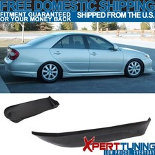 Fits 02-03 Toyota Camry Vip Style 2pc Rear Bumper Lip Spoiler Unpainted Black Pu